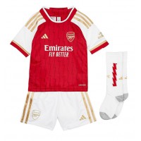 Arsenal Benjamin White #4 Domáci Detský futbalový dres 2023-24 Krátky Rukáv (+ trenírky)